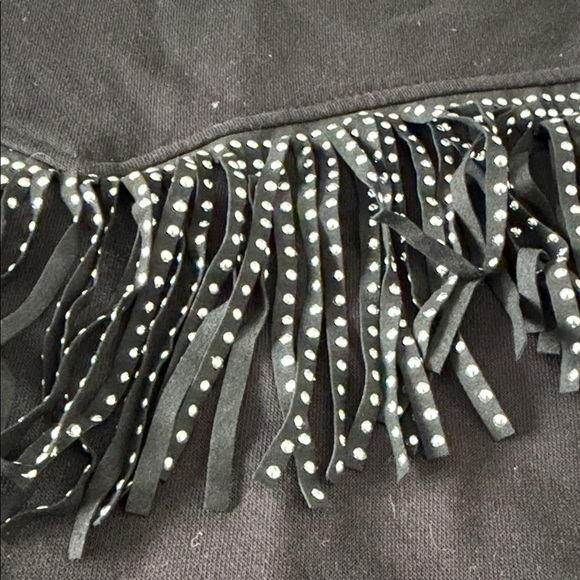H&M Black Sweatshirt with Beaded Fringe - Picture 3 of 8